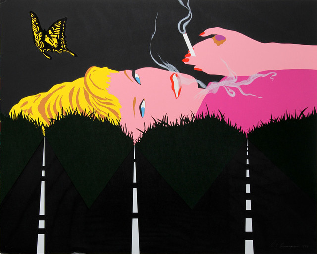 Allan D'Arcangelo "Smoking Blonde" Serigraph