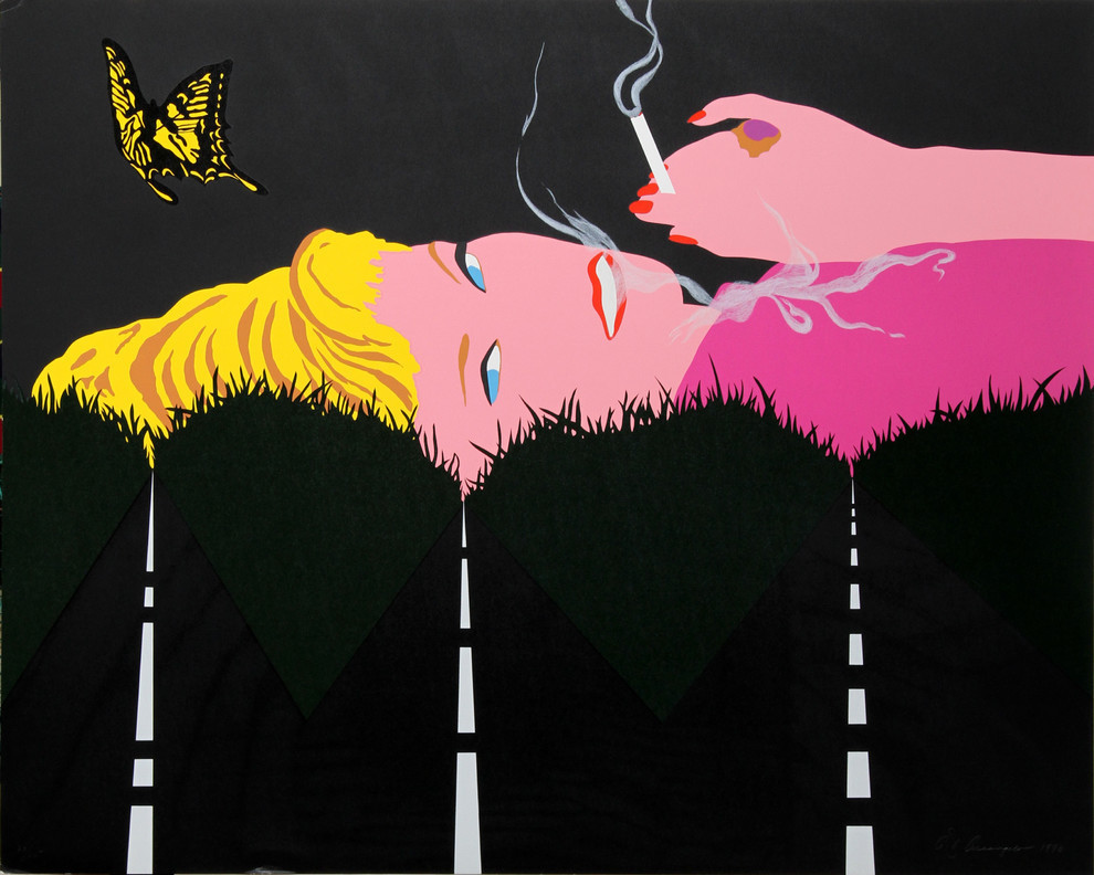 Allan D'Arcangelo "Smoking Blonde" Serigraph