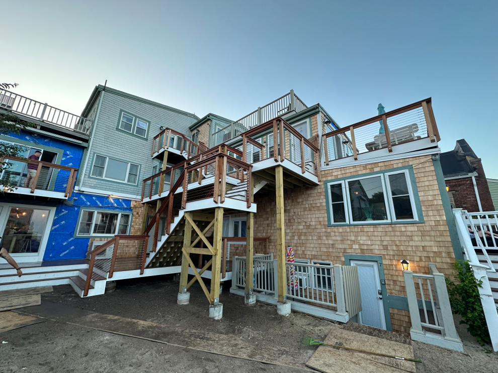 Provincetown Commerical Deck Project (3 stories, Juliett deck,roof deck)