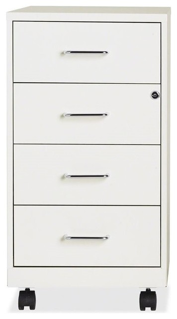 Hirsh Industries 4 Drawer Steel Mobile Office Storage Cabinet In Steel Mobile Office Storage Cabinet
