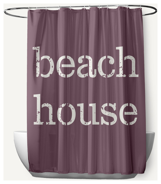Beach House  Dusty Purple 70" w x 73" h Shower Curtain