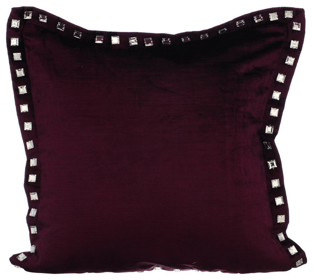 Crystals Velvet Plum Pillow Cases Plum Crystal Palace