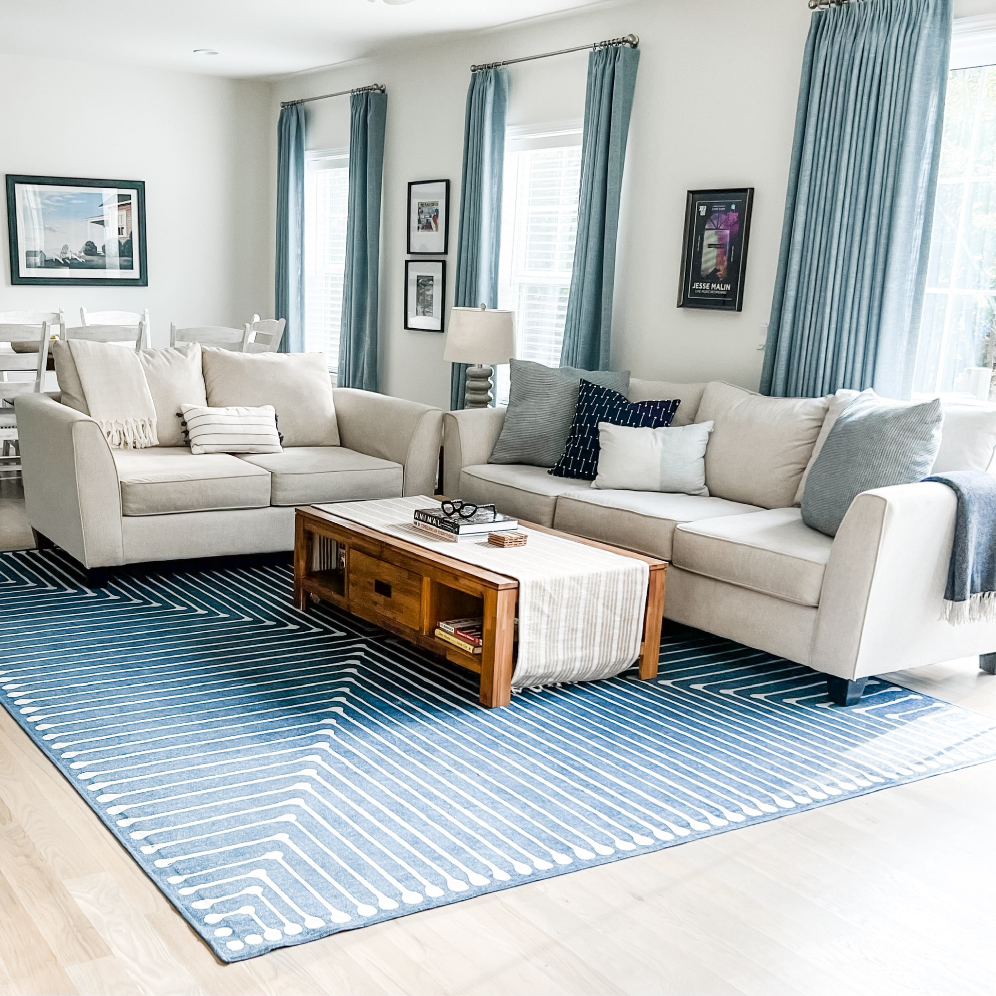 Beach style living room photo