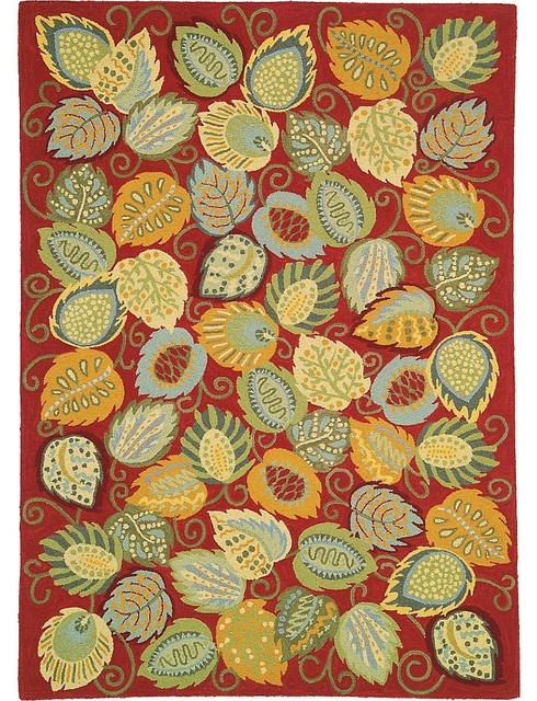 Foliage Wool Hand Hooked Rug Contemporary Area Rugs By Company C