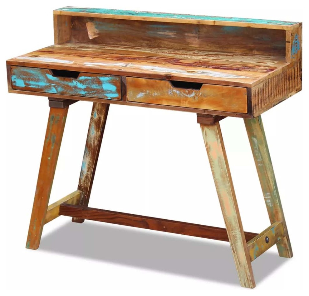 vidaXL Desk Computer Desk Home Office Desk Study Table Solid Wood Reclaimed