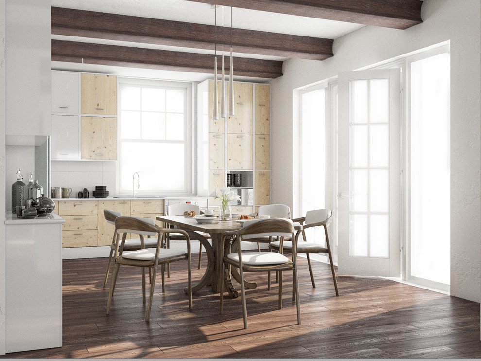 Проект кухни гостиной в жилом доме поселок Удальцово