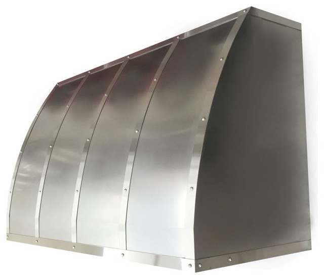 Handmade Non Directional Stainless Steel Hood With Brushed Straps Handmade Non Directional Stainless Steel Hood With Brushed Straps 36