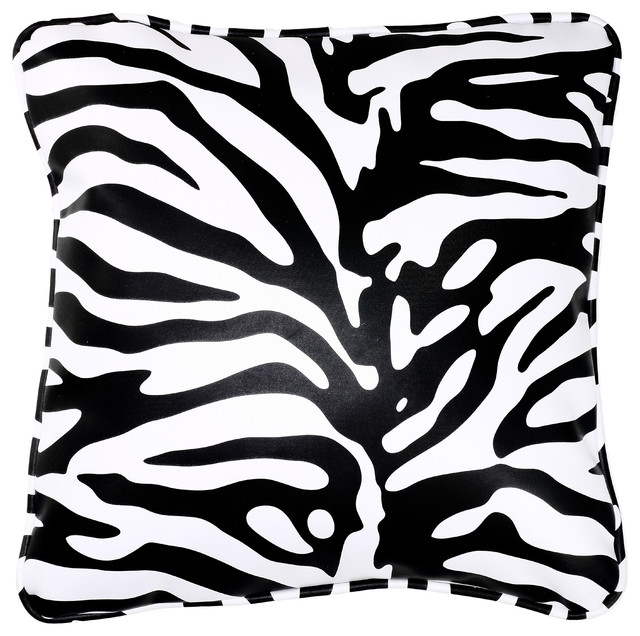 Cortesi Home Zebroid Accent Pillow Zebra Print Contemporary