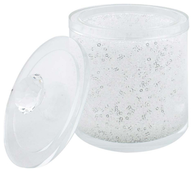 Sparkles Home Rhinestone CrystalFilled Cotton Ball Holder