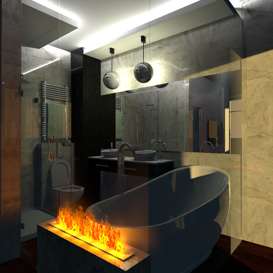 Спальня и ванная для молодой супружеской пары