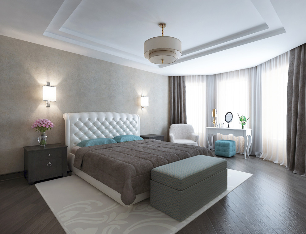 Проект спальни в современном стиле с элементами классики