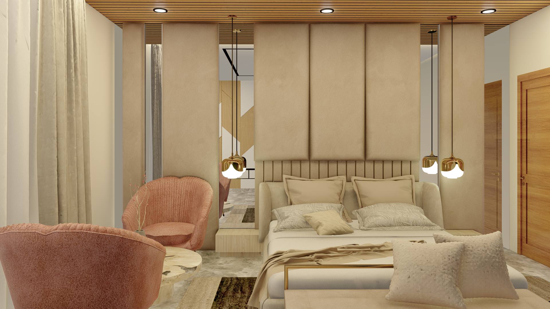 Art Deco Guest Bedroom Design at Muswell Hill