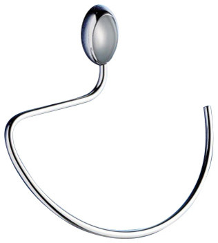 Curved Chrome Towel Ring