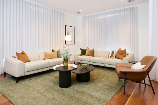 Luxe Earthy Tones moderne-dagligstue