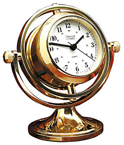 Weems and Plath Skipjack Clock and Barometer - Beach Style - Desk And