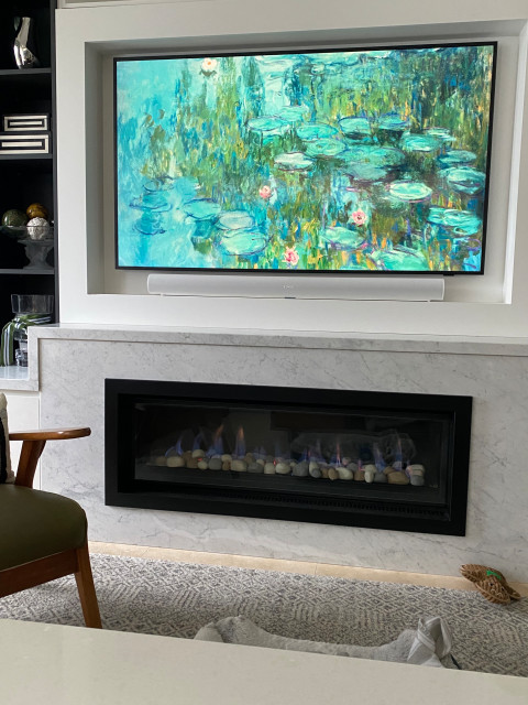 Fireplace moderne-dagligstue