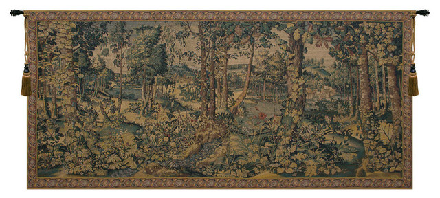 Royal Hunting Woods Belgian Tapestry/Wall Art, Green