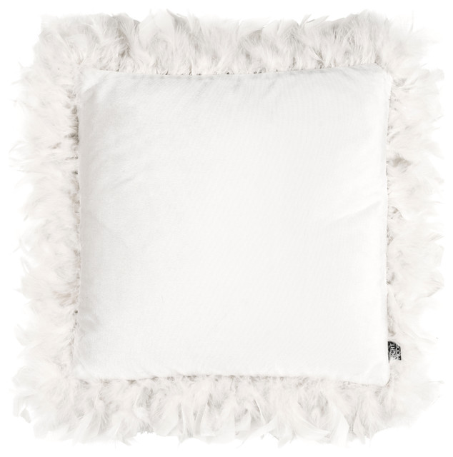 Joselyn Feather Frame Cushion, Off White