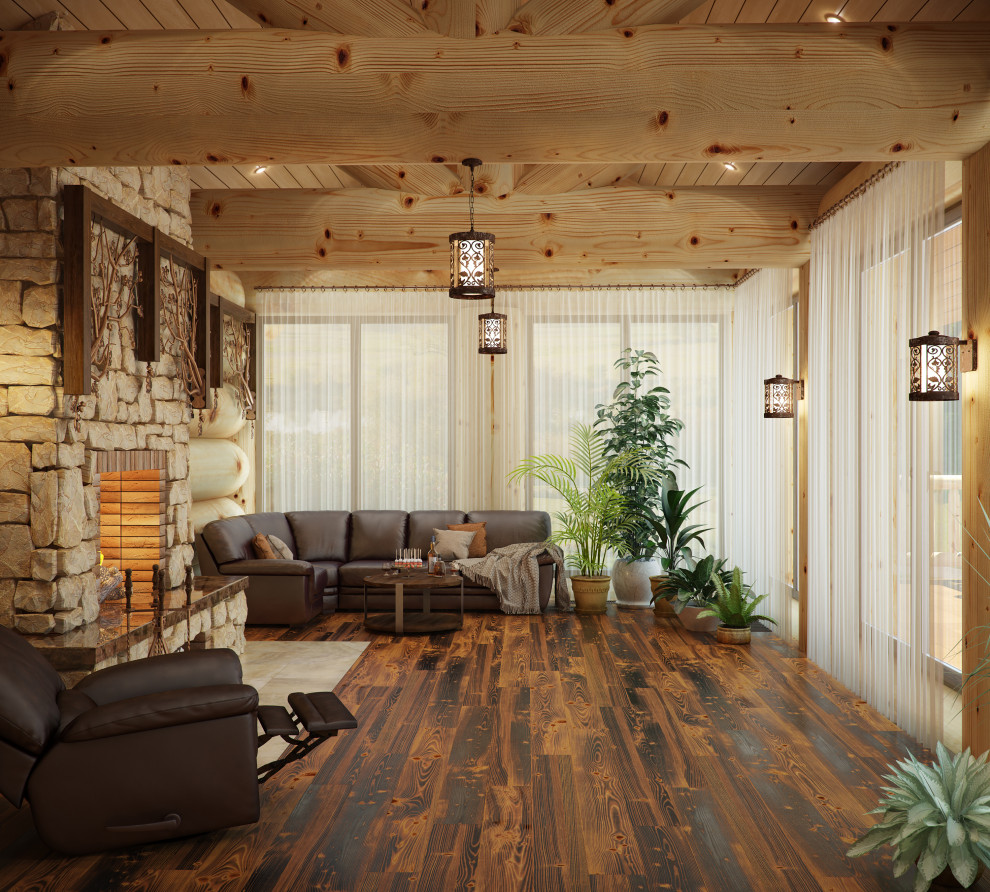 Дизайн интерьера деревянного дома