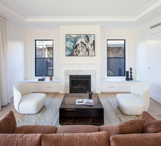 In built Fireplaces Modern Living Room Brisbane by Mr Stoves