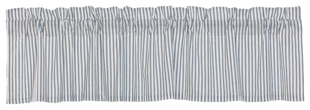 Farmhouse Kitchen Curtains Miller Farm Ticking Stripe Valance Rod