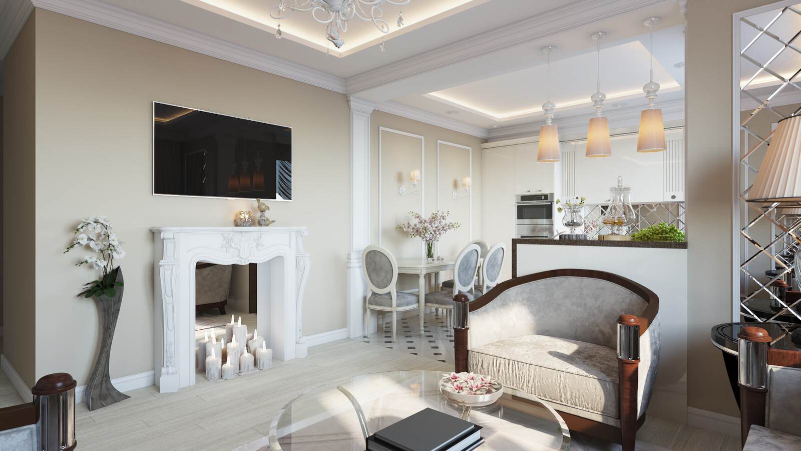 Гостиная в нео классике