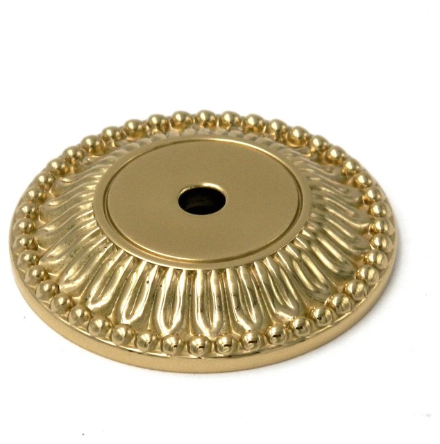Polished Brass Savannah Solid Brass Knob Backplate Traditional