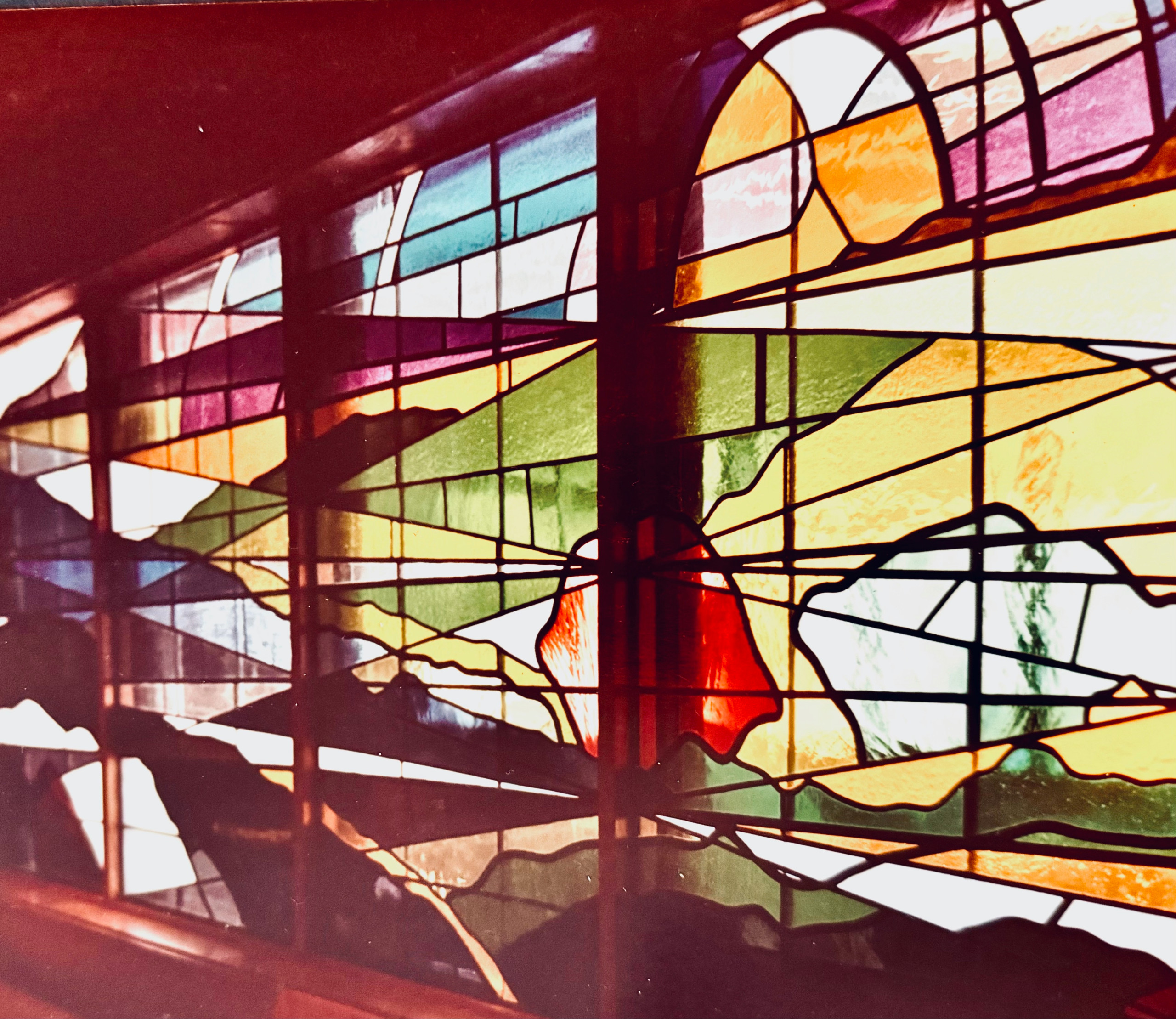 Detail: Stained Glass Panels Commission, Raleigh Durham Airport, NC
