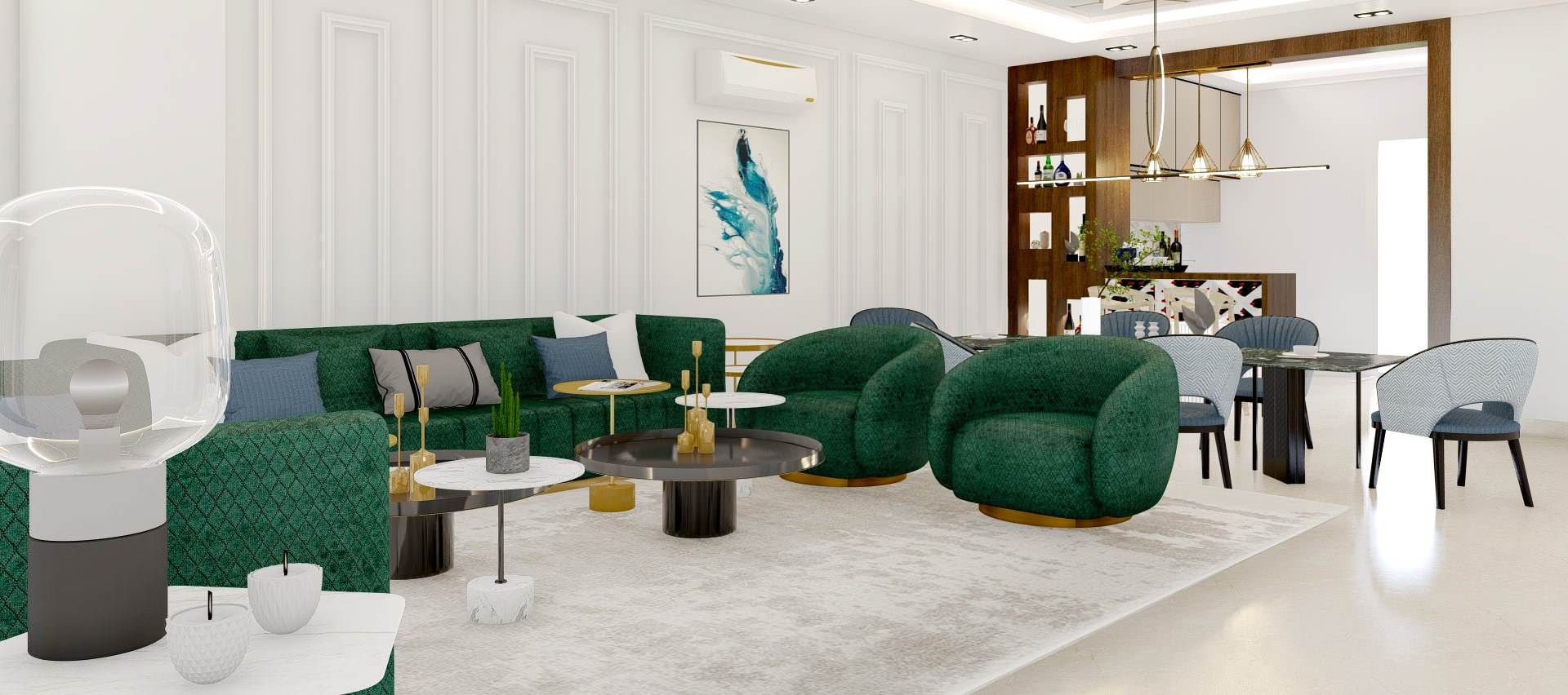 Contemporary Living Room Renovation in Canary Wharf