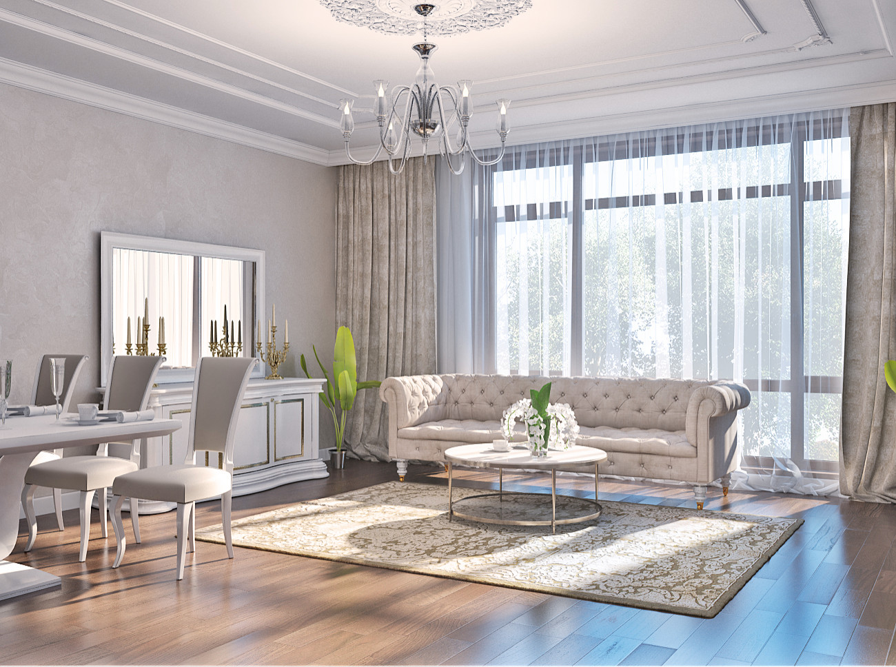 INTERIOR DESIGN OF THE APRATMENT IN APPLE CITY