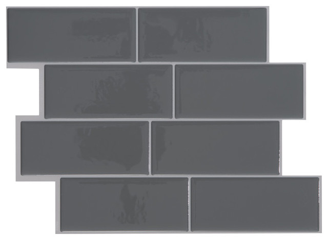 Metro Grigio L And Stick Wall Tiles Dark Grey