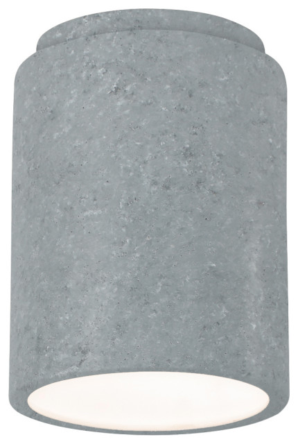 Radiance Cylinder Outdoor Flush-Mount, Concrete, E26