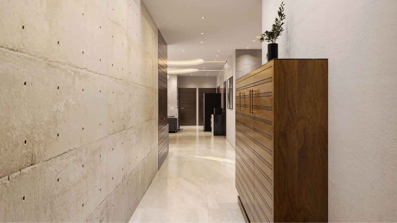 Contemporary Timber Entrance Hall in Tunbridge Wells