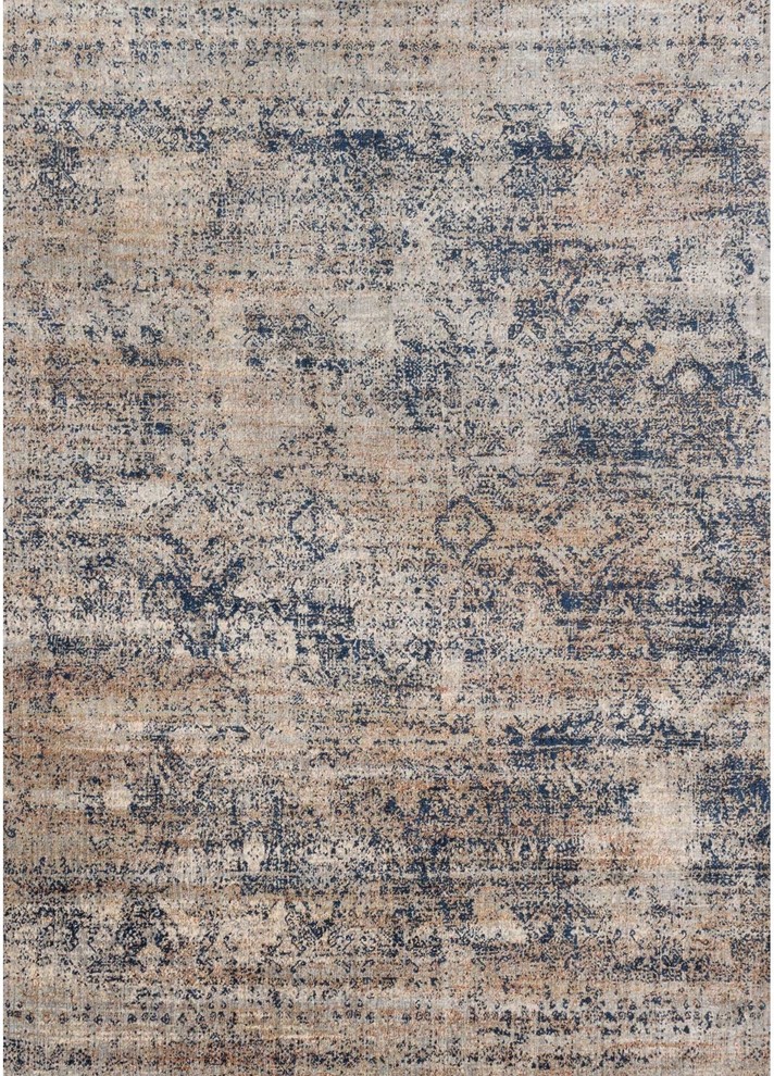 Loloi Rug, Mist/Blue, 12'x15' Contemporary Area Rugs by
