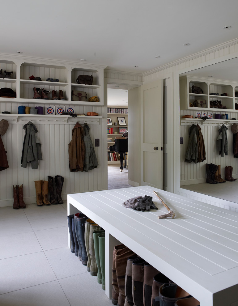 This is an example of a large traditional laundry room in Hampshire.