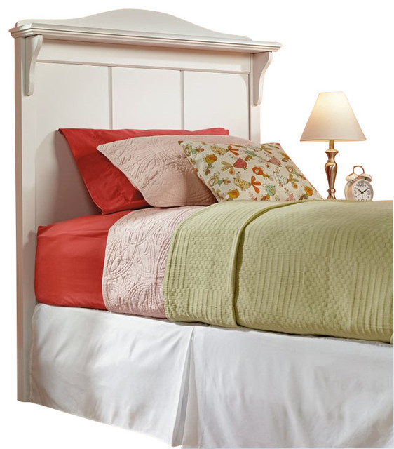 Sauder Pogo Twin Headboard in Soft White Traditional Headboards