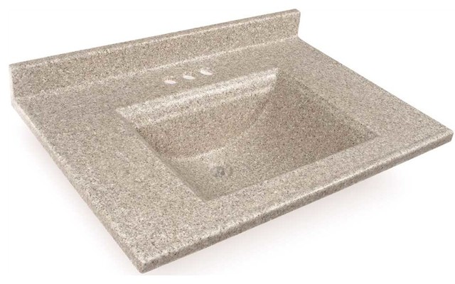 Camila Bath Vanity Top With Backsplash Cultured Granite Latte