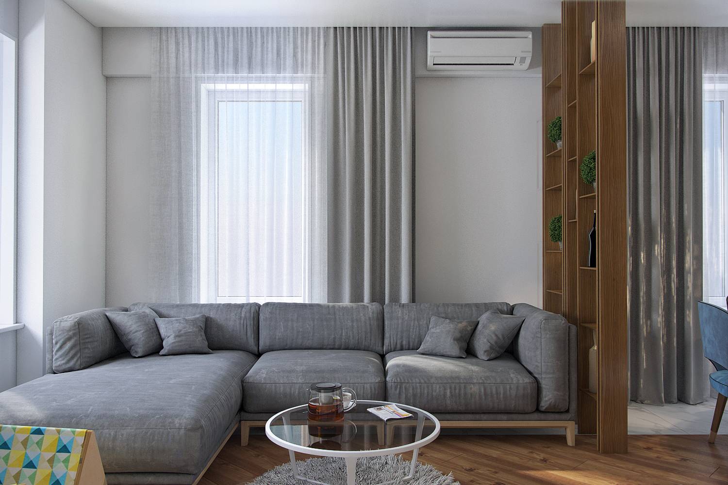 Дизайн-проект квартиры 115 м.кв. Clever Park