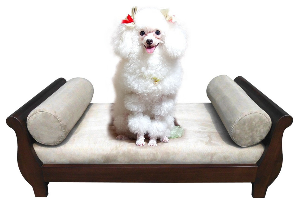 Mahogany Sleigh Pet Bed Contemporary Dog Beds by Uber Bazaar Houzz