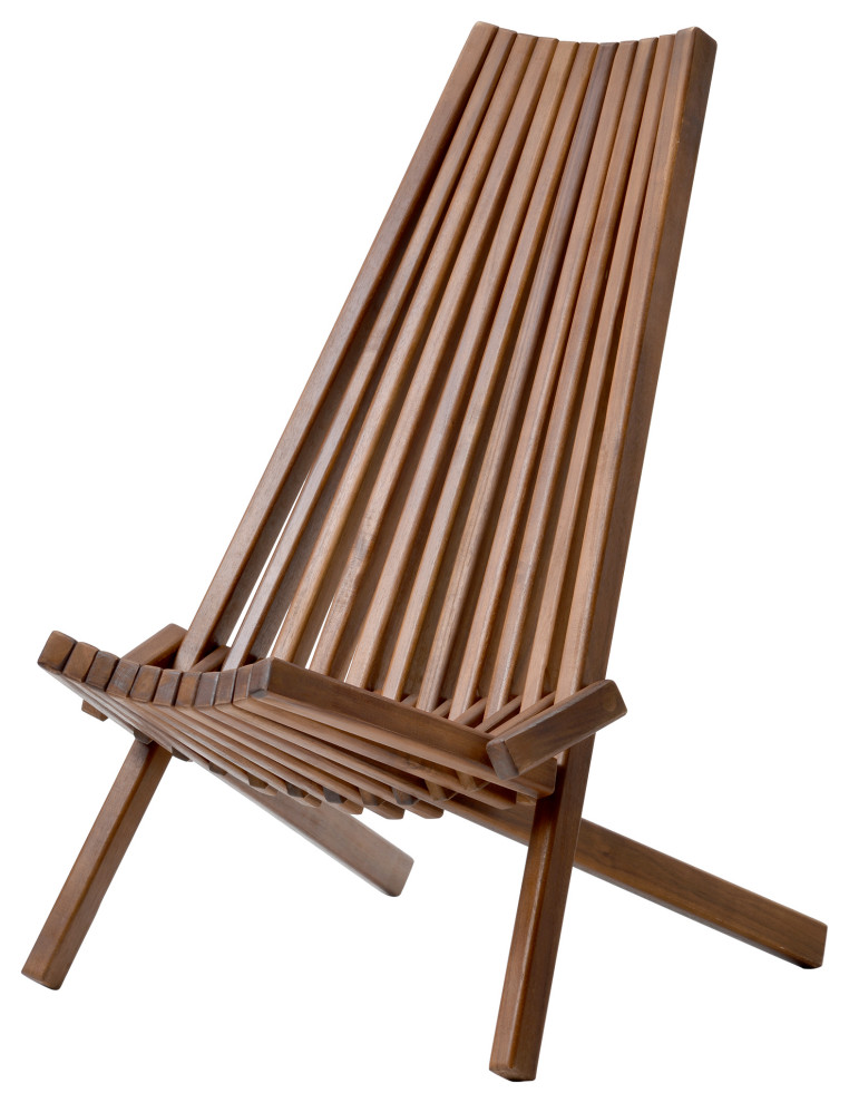 Folding Wood Chair, Indoor/Outdoor Transitional Outdoor Folding