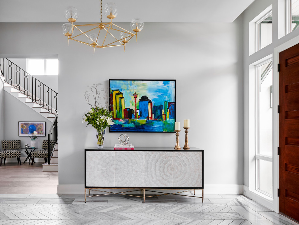 Inspiration for a transitional home design remodel in Austin