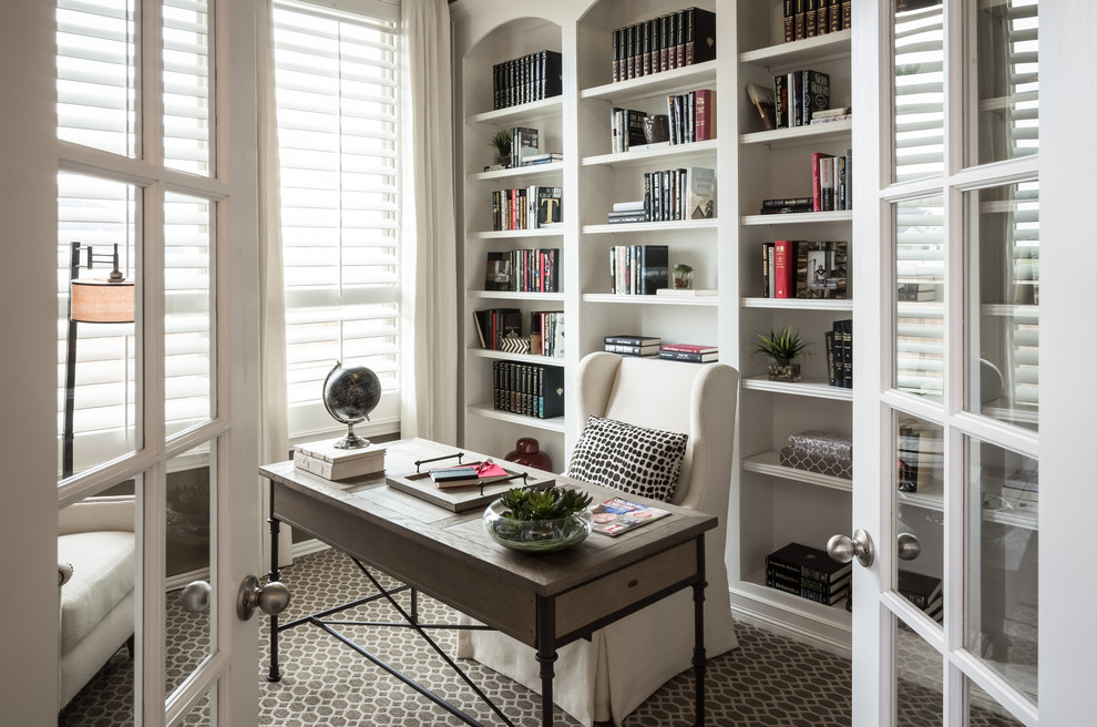 Inspiration for a contemporary home office remodel in Houston