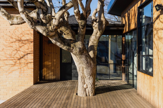House in the suburbs contemporary-deck