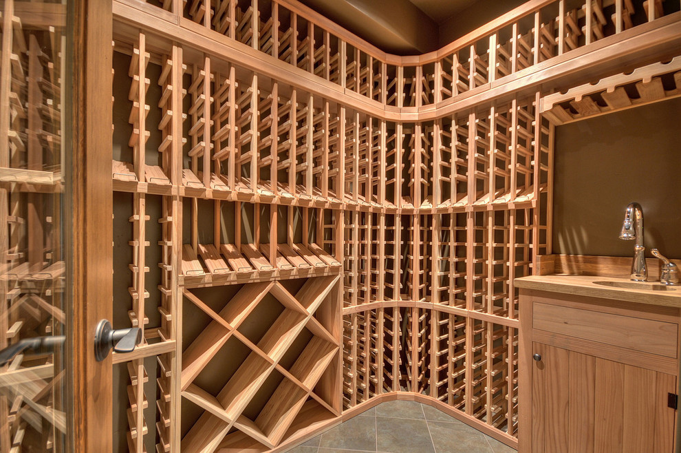 This is an example of a traditional wine cellar in Salt Lake City.