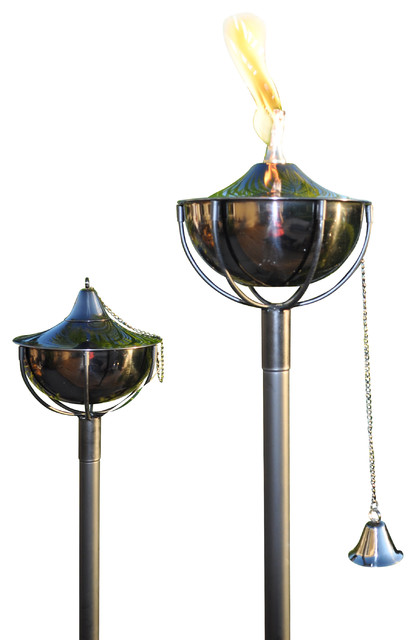Maui Grande Garden Torch Black Nickel Set Of Two Tropical Maui Grande Garden Torch Black Nickel Set Of Two