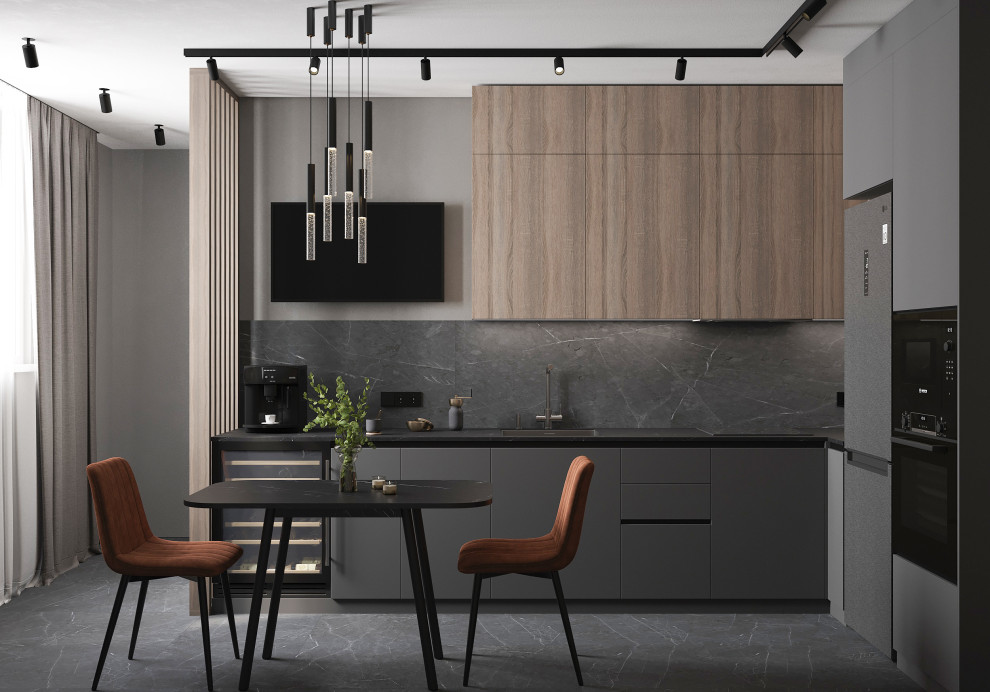 Евродвушка для молодой пары в темных оттенках