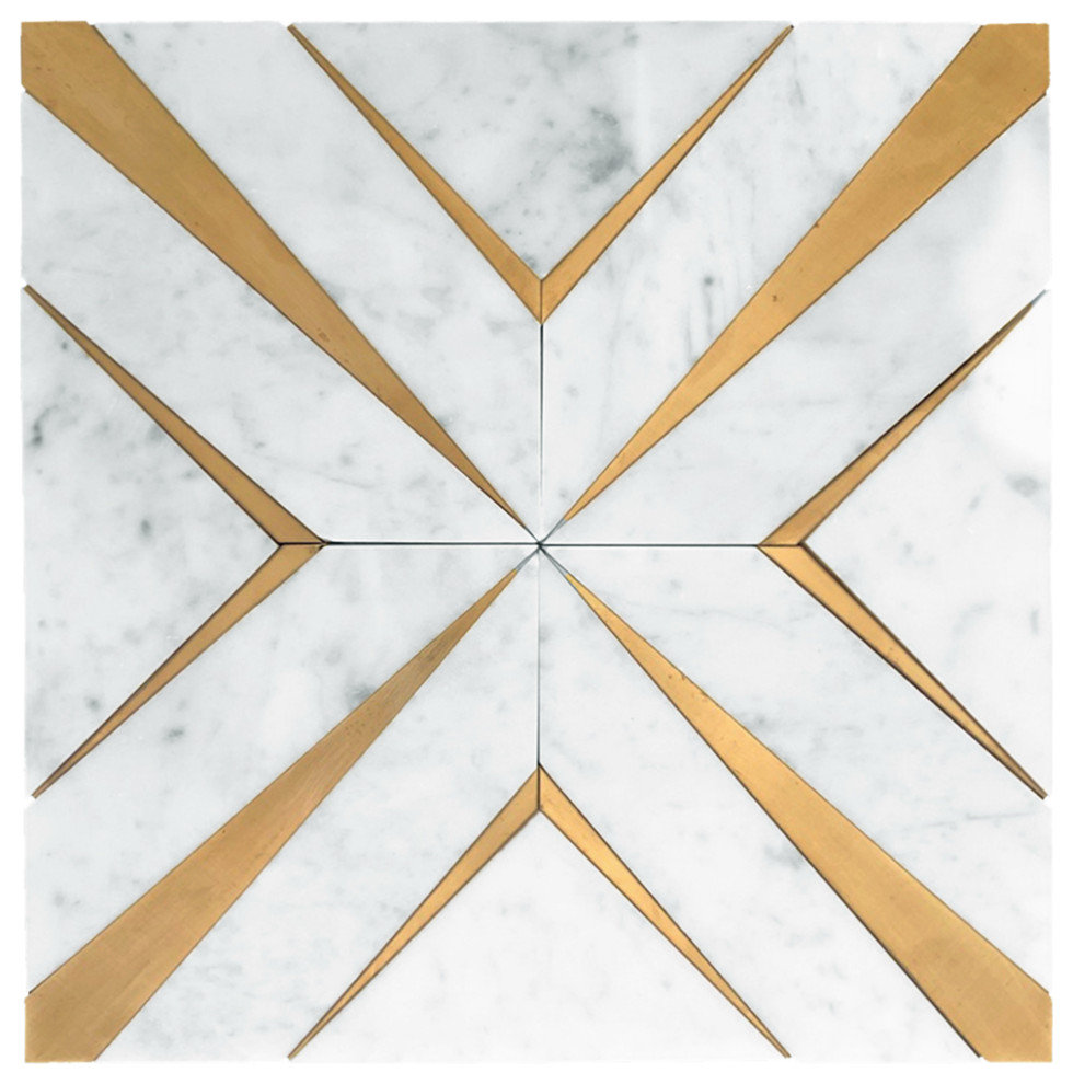 12x12 Brass Diamond Tile