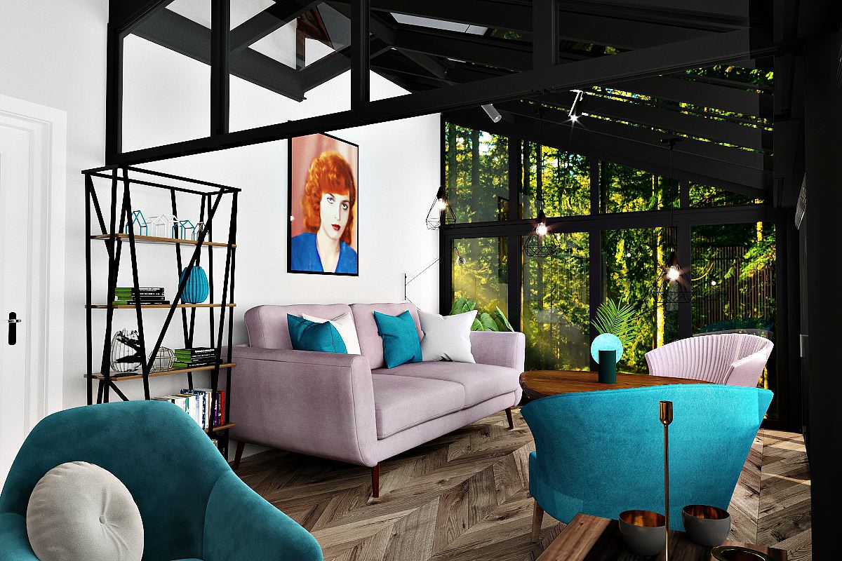 Загородный частный дом, с кухней, одной спальней, и верандой с огромными панорам