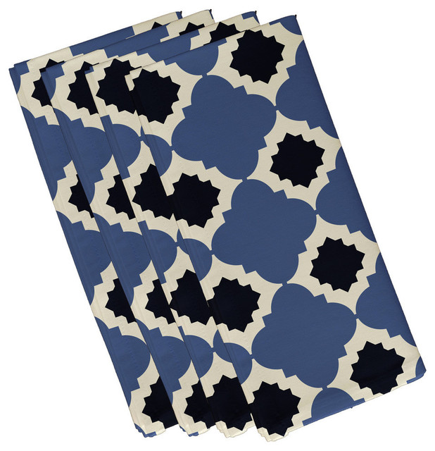 Medina Geometric Print Napkin, Set of 4 Mediterranean Napkins by