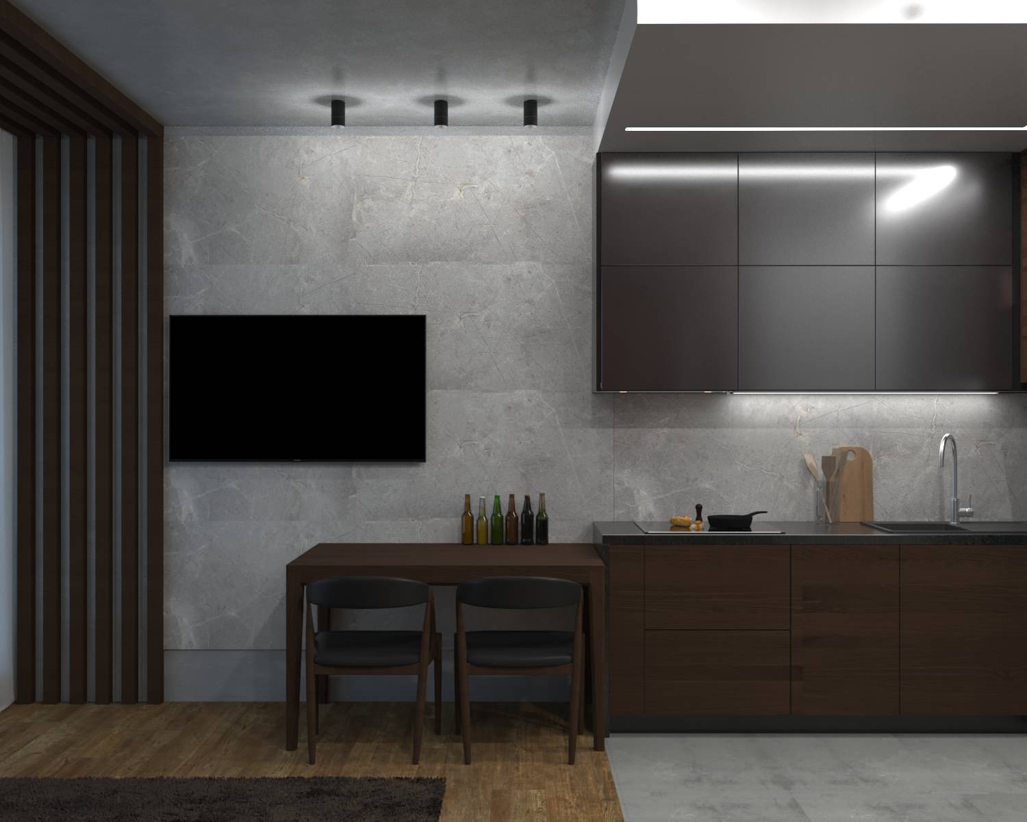 Лофт. Дизайн проект для парня в г.Новосибирске